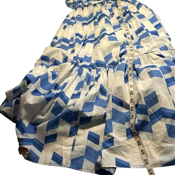 Anthropologie Blue and White Maxi Dress - Picture 8 of 12